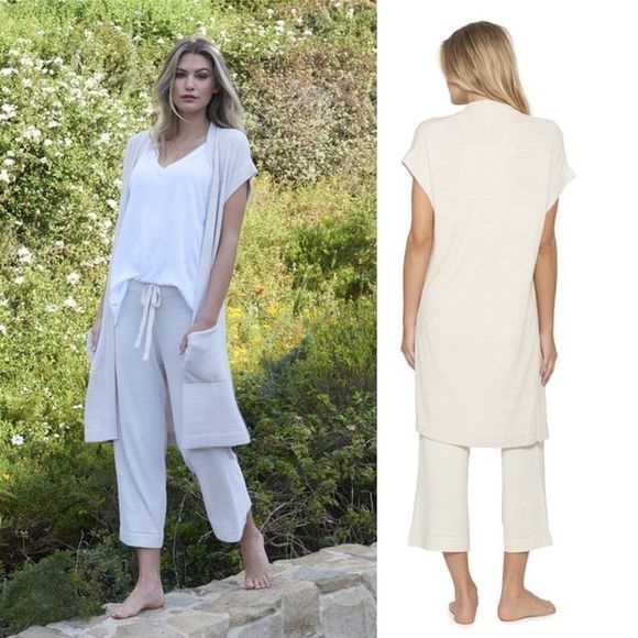 Barefoot Dreams Sweaters - Barefoot Dreams CozyChic Ultra Lite Sleeveless Long Cardi M